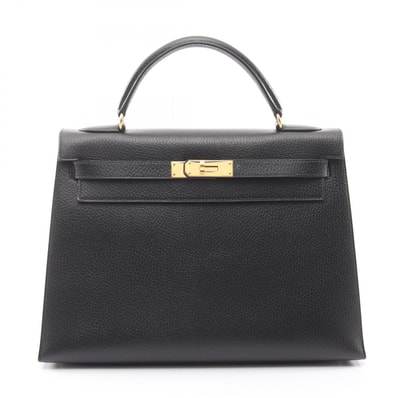 エルメス HERMES ケリー32 ハンドバッグ バッグ レザー アルデンヌ アルデンヌ ブラック(エルメス) ○X刻印(1994年製造) レディース ブラック系 【中古】