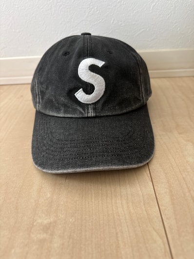 Supreme Pigment Canvas S Logo 6-Panel "Black"