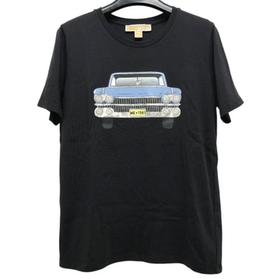 マイケルコース Michael Kors カー アパレル クルーネック トップス 車 ラインストーン 半袖Tシャツ コットン ブラック