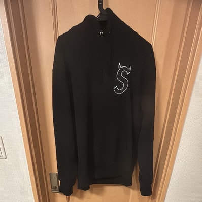 Supreme S Logo Hooded Sweatshirt "Black" (22FW)