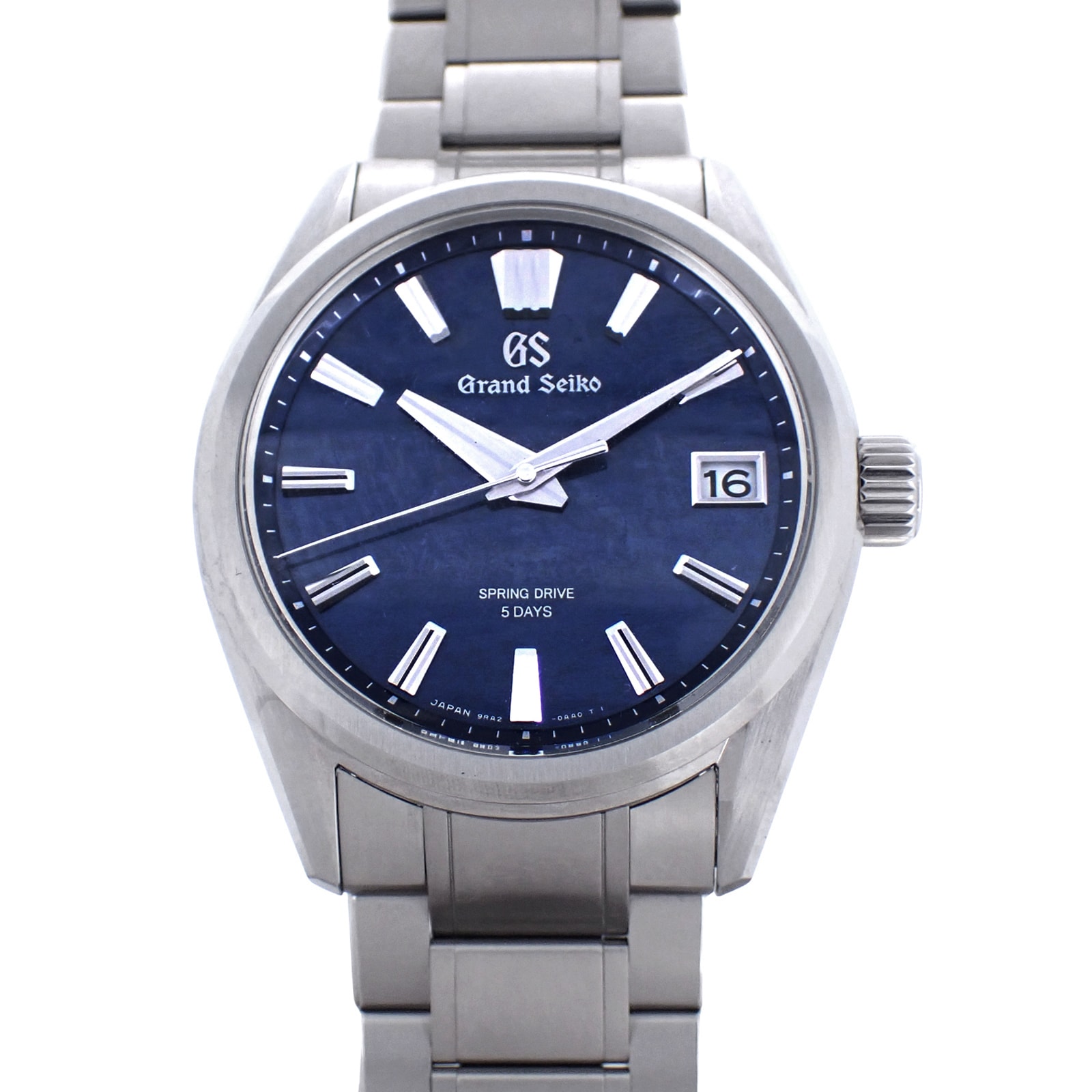 美品 SEIKO セイコー  グランドセイコー エボリューション9 コレクション スプリングドライブ 5Days  SLGA019 9RA2-0AF0  諏訪湖の水面  メンズ 腕時計