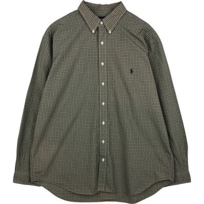 古着 ラルフローレン Ralph Lauren CLASSIC FIT クラシックフィット 長袖 ボタンダウンチェックシャツ メンズXL相当/eaa615259
