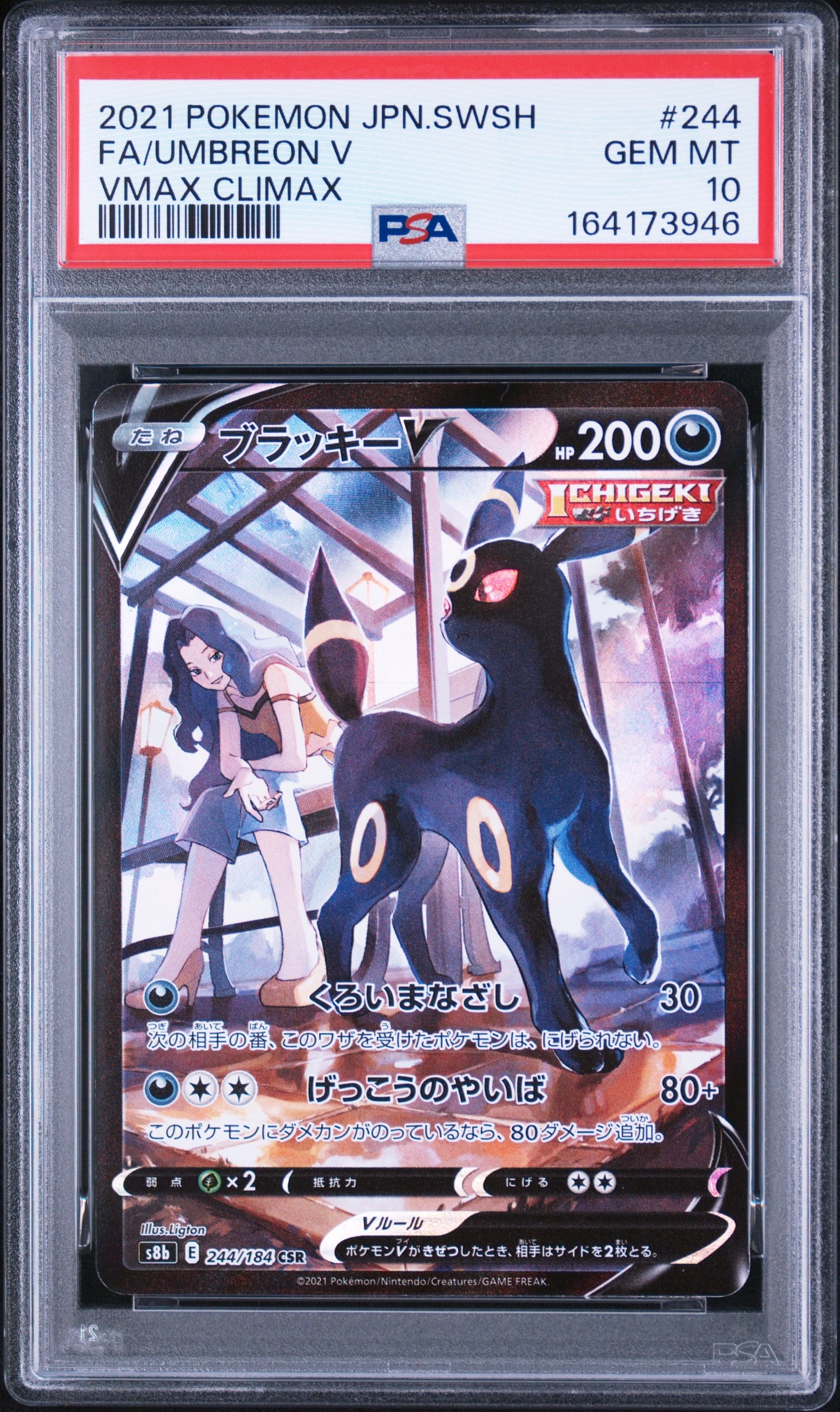 PSA10】ブラッキーV CSR[S8b 244/184](ハイクラスパック「VMAX