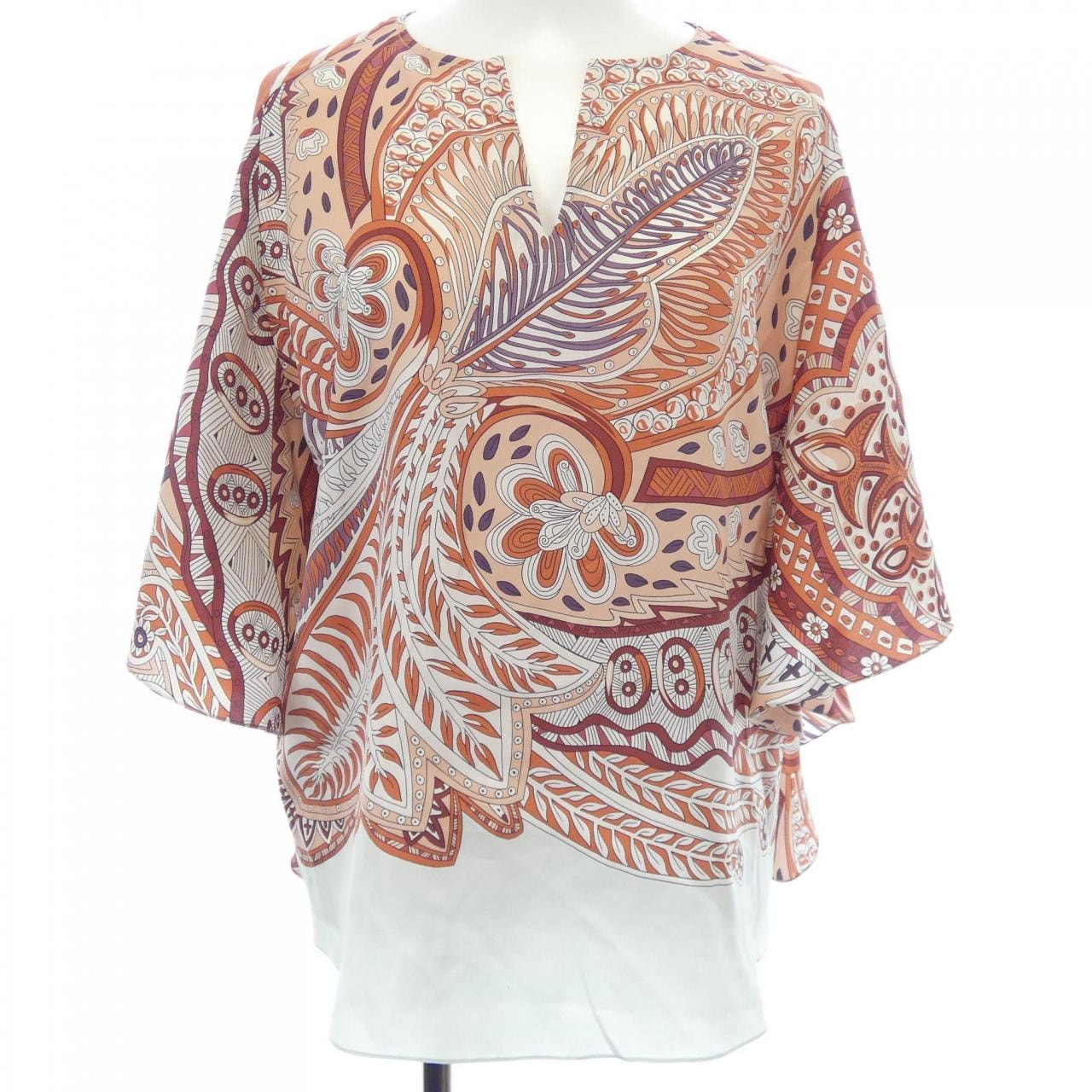 エルメス HERMES LE JARDIN MAHARANI RECADRE *76-7608 ツイルレーヌ. トップス