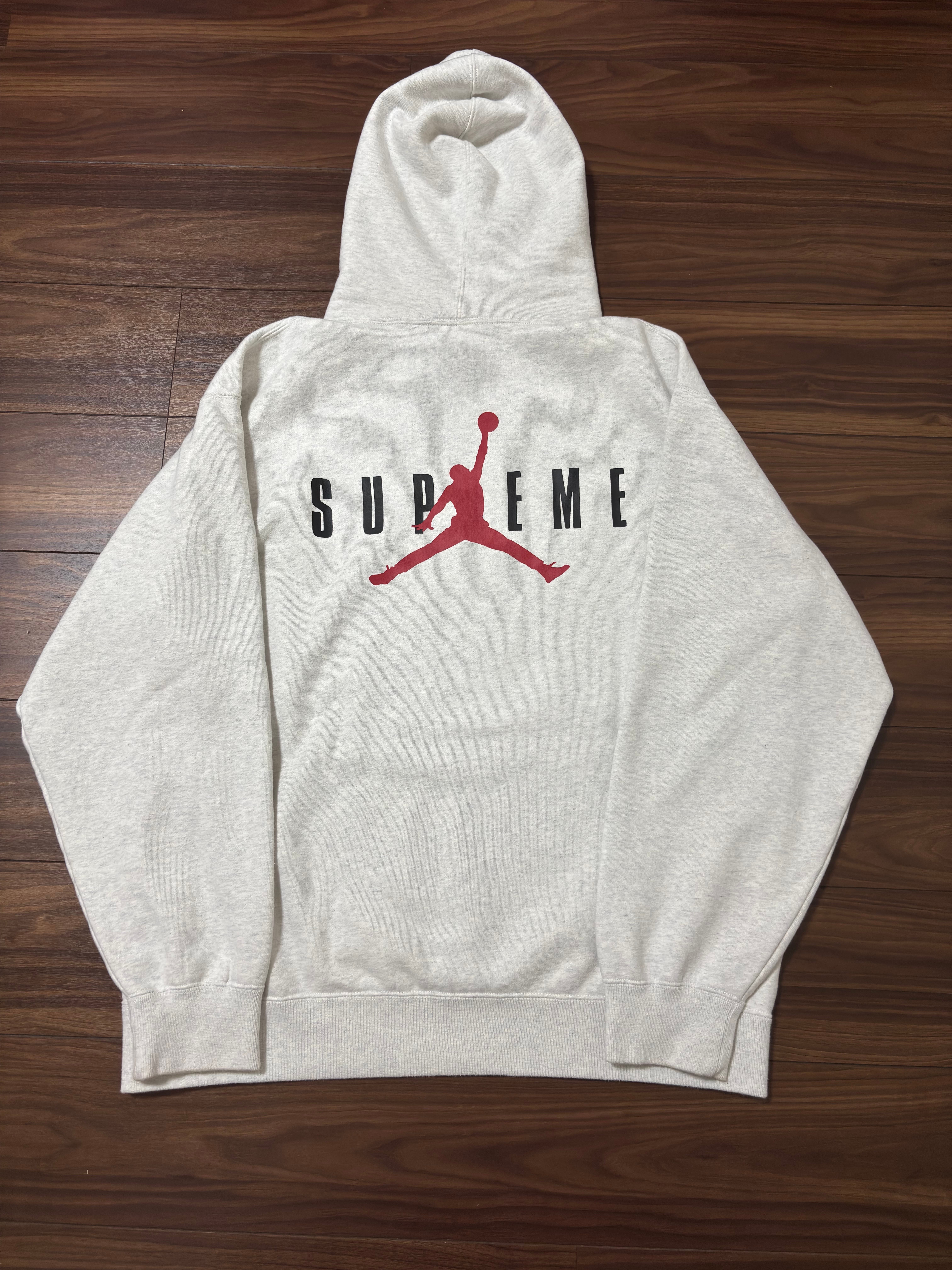 Supreme x Jordan Hooded Sweatshirt "Ash Grey" HF0836-051