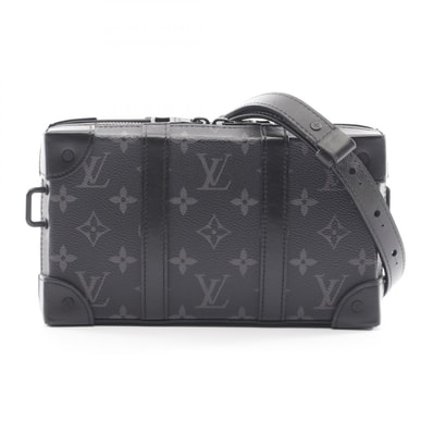 ルイ・ヴィトン LOUIS VUITTON ソフトトランク ウォレット ショルダーバッグ バッグ PVCコーティングキャンバス レザー モノグラム・エクリプス メンズ ブラック系 M69838 【中古】