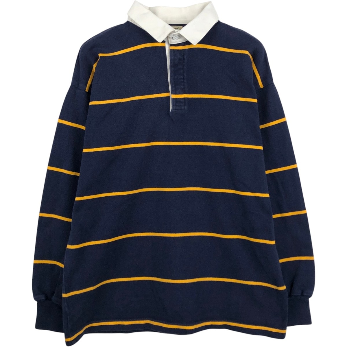 古着 90年代 エルエルビーン L.L.Bean ボーダー柄 長袖 ラガーシャツ メンズM相当 ヴィンテージ/eaa668822