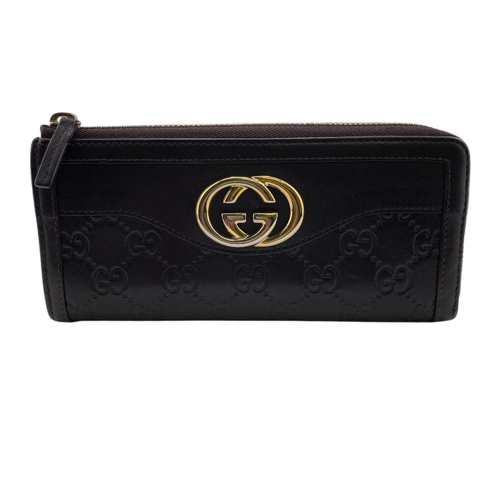 グッチ GUCCI 長財布 グッチシマ L字ファスナー 306589 ブラウン