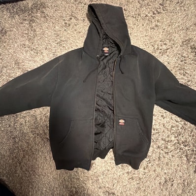 Supreme x Dickies Quilted Lined Zip Up Hooded Sweatshirt "Black"