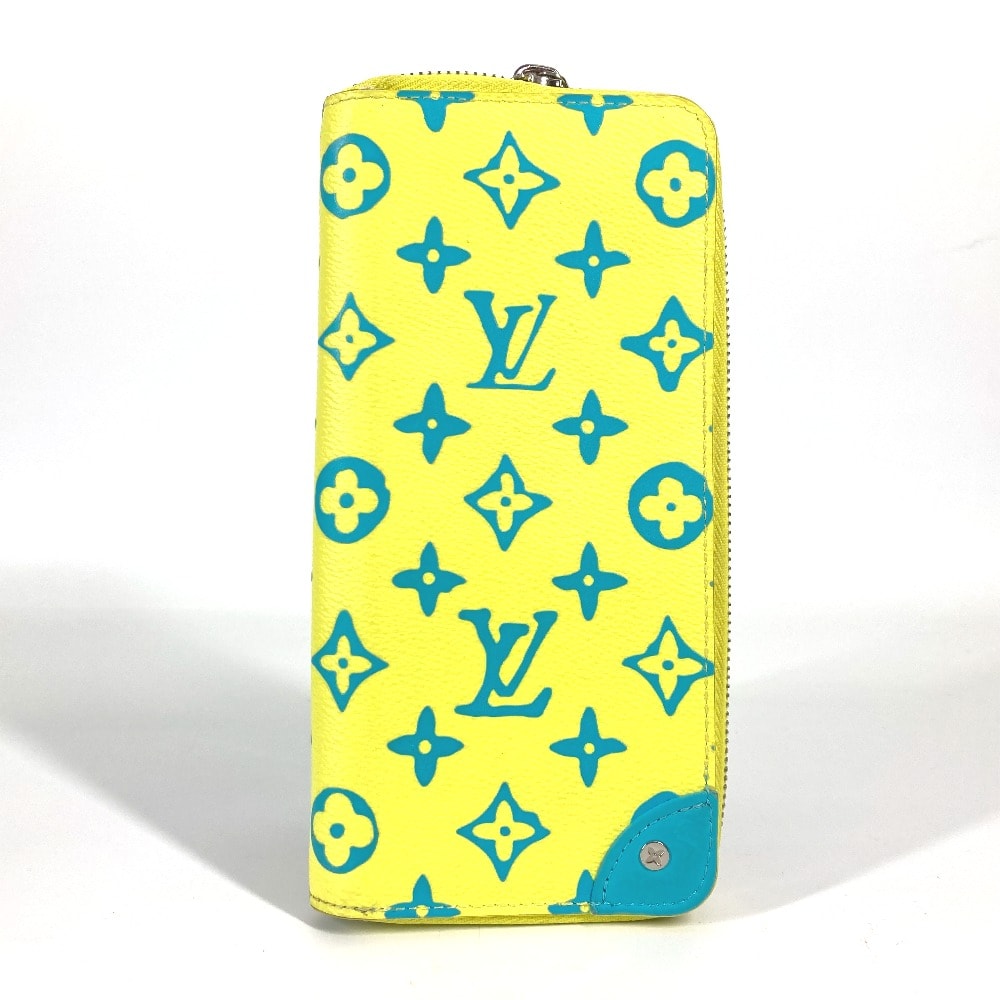 ルイヴィトン LOUIS VUITTON ジッピー ウォレット ヴェルティカル M82005 モノグラムプレイグラウンド ラウンドファスナー 長財布 モノグラムキャンバス イエロー 美品