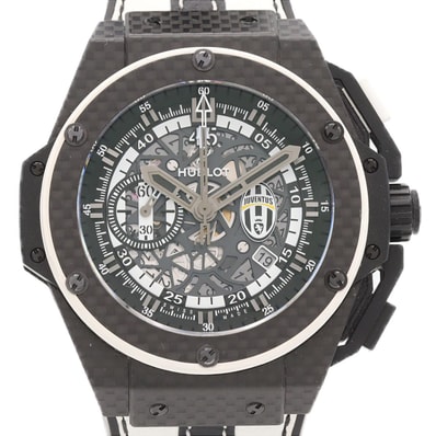 【ノーメンテナンス還元価格】ウブロ キングパワー・ユベントス LIMITED 716.QX.1121.VR.JUV13 カーボン 自動巻