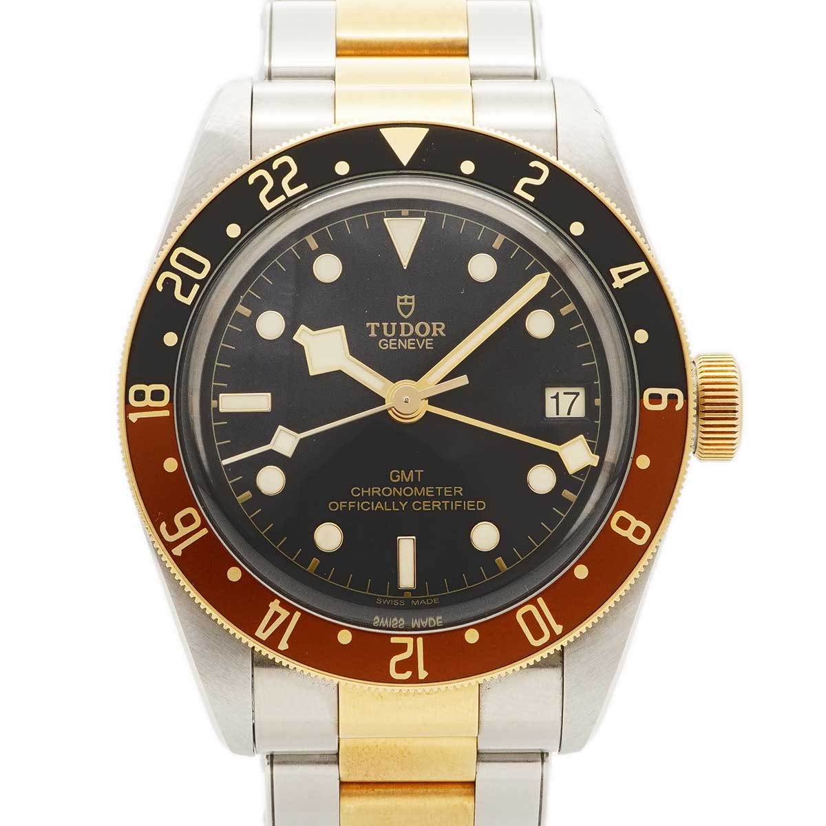 【6wdd0341】チュードル ブラックベイ GMT 79833 黒文字盤【中古】腕時計 メンズ