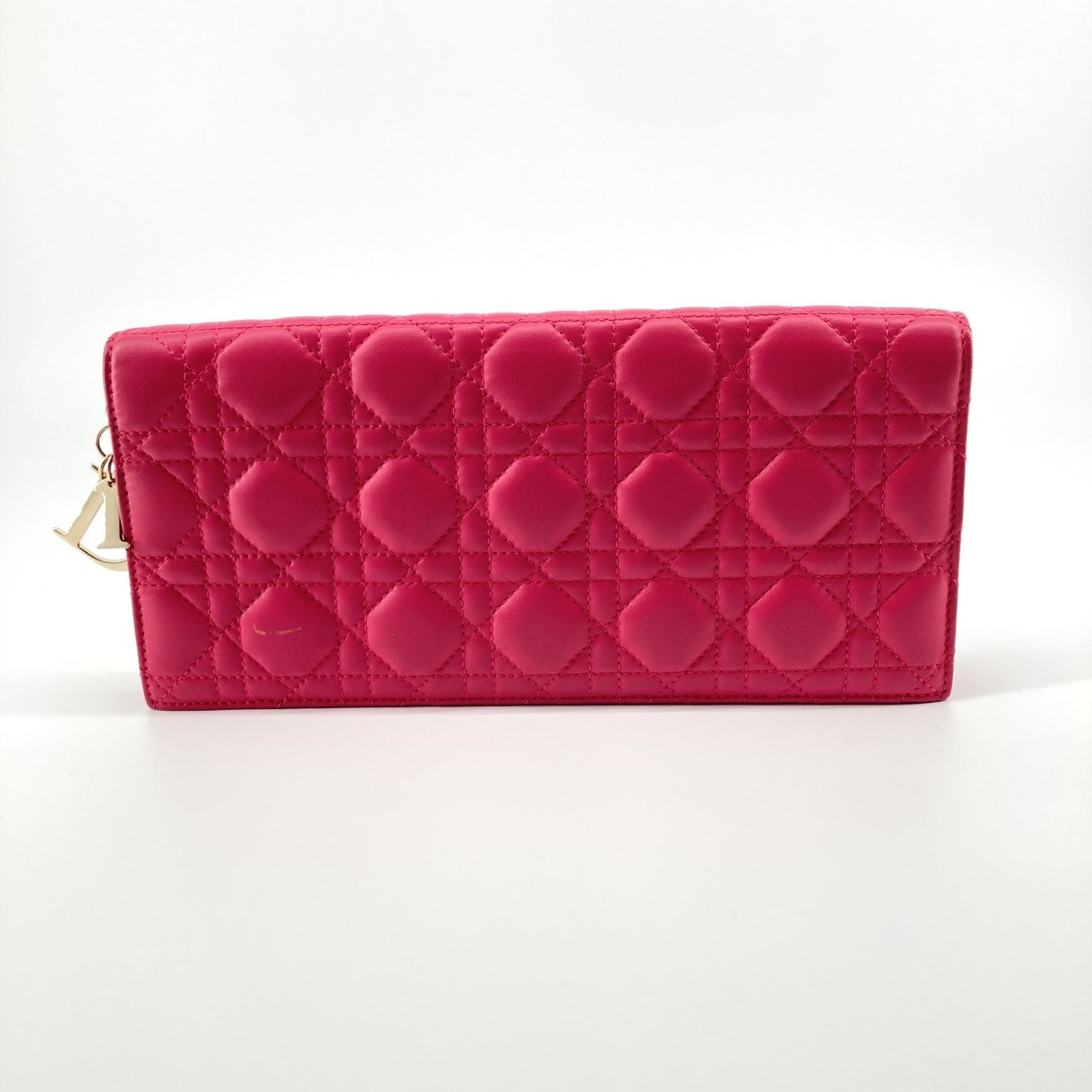 Christian Dior(クリスチャンディオール) Lady Dior カナージュ チェーンウォレット レザー D.I.O.R.チャーム付 ショルダーバッグ