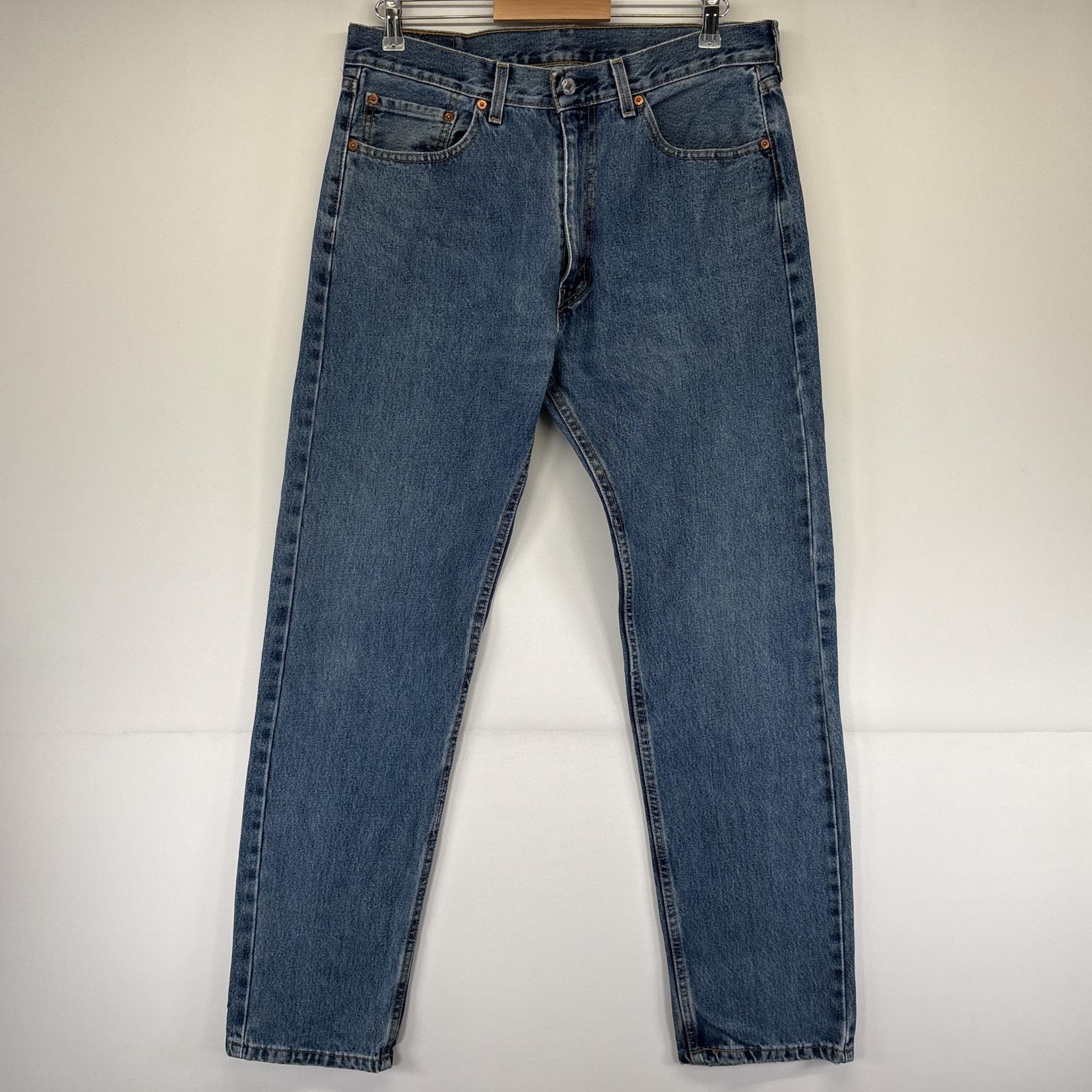 古着 リーバイス Levi's デニムパンツ 505 ストレート ジップフライ ジーンズ ジーパン 5ポケット 長ズボン w36 L34 ブルー メンズ