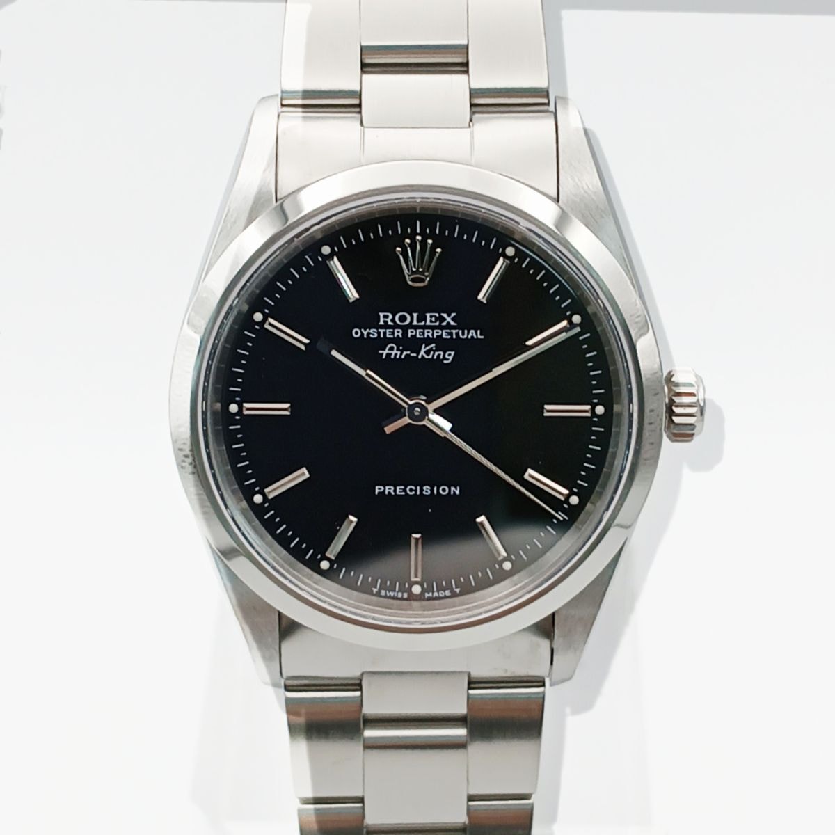 ROLEX ロレックス エアキング 腕時計 14000 ステンレススチール シルバー ブラック メンズ【中古】