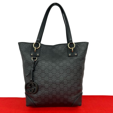 GUCCI グッチ シマ レザー トートバッグ ブラック
96691