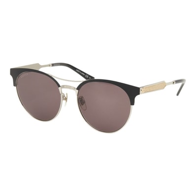 グッチ キャットアイ サングラス GG0075SK シルバー ブラック ゴールド メタル プラスチック メンズ GUCCI 【中古】