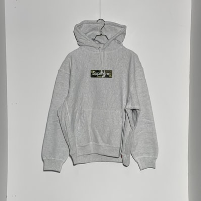 Supreme Box Logo Hooded Sweatshirt "Ash Grey" (23FW)