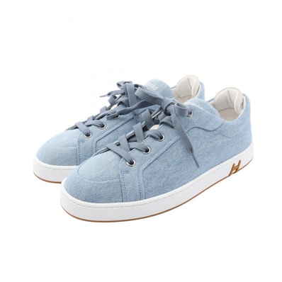エルメス HERMES Kid キッド スニーカー 靴 ファブリック メンズ ブルー系 【中古】