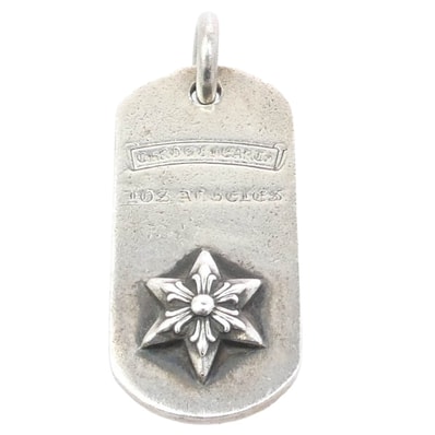 Chrome Hearts LA Raised Dog Tag Pendant "Silver"