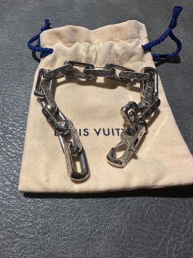 Louis Vuitton Chain Monogram Bracelet "Silver"