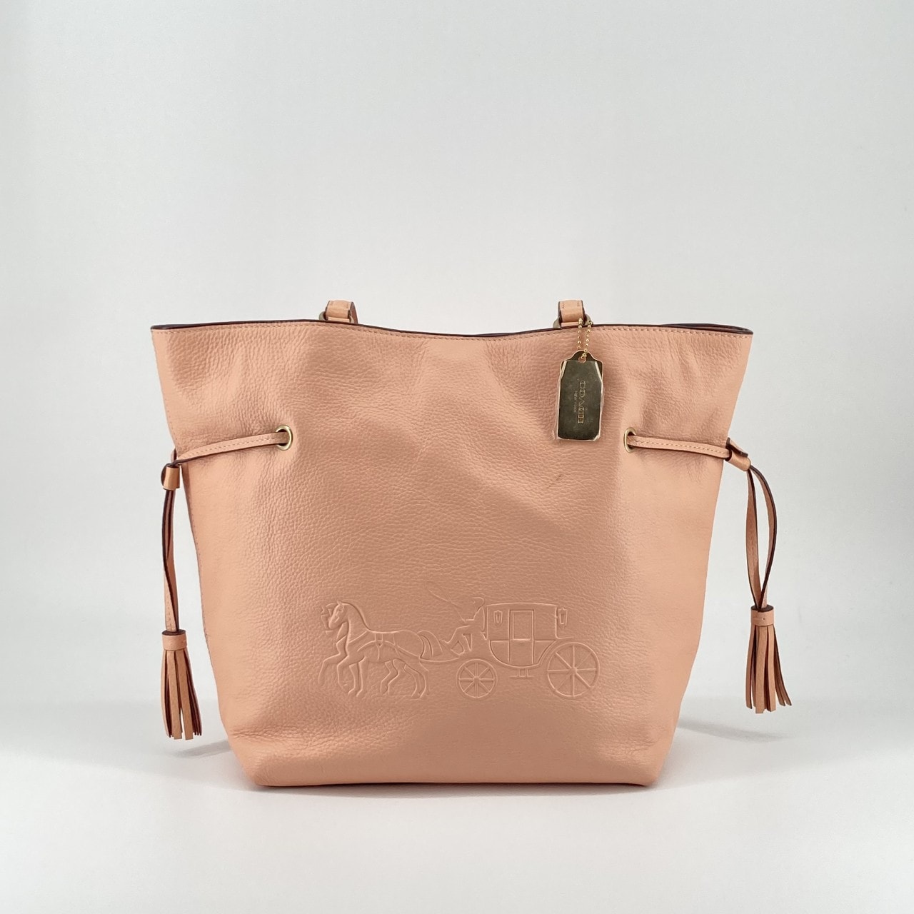 COACH(コーチ) アンディ トート ホースアンドキャリッジ リファインドぺブルレザー CA200 トートバッグ ペールピンク