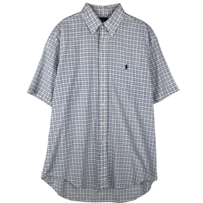 古着 ラルフローレン Ralph Lauren BLAKE 半袖 ボタンダウン チェックシャツ メンズM相当/eaa643978