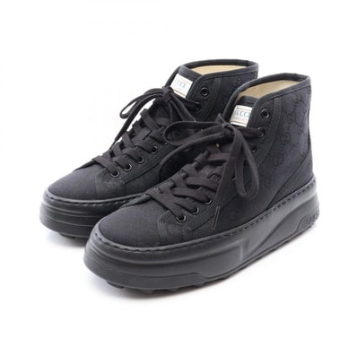 グッチ GUCCI テニス1977 GGキャンバス スニーカー 靴 キャンバス メンズ ブラック系 【中古】