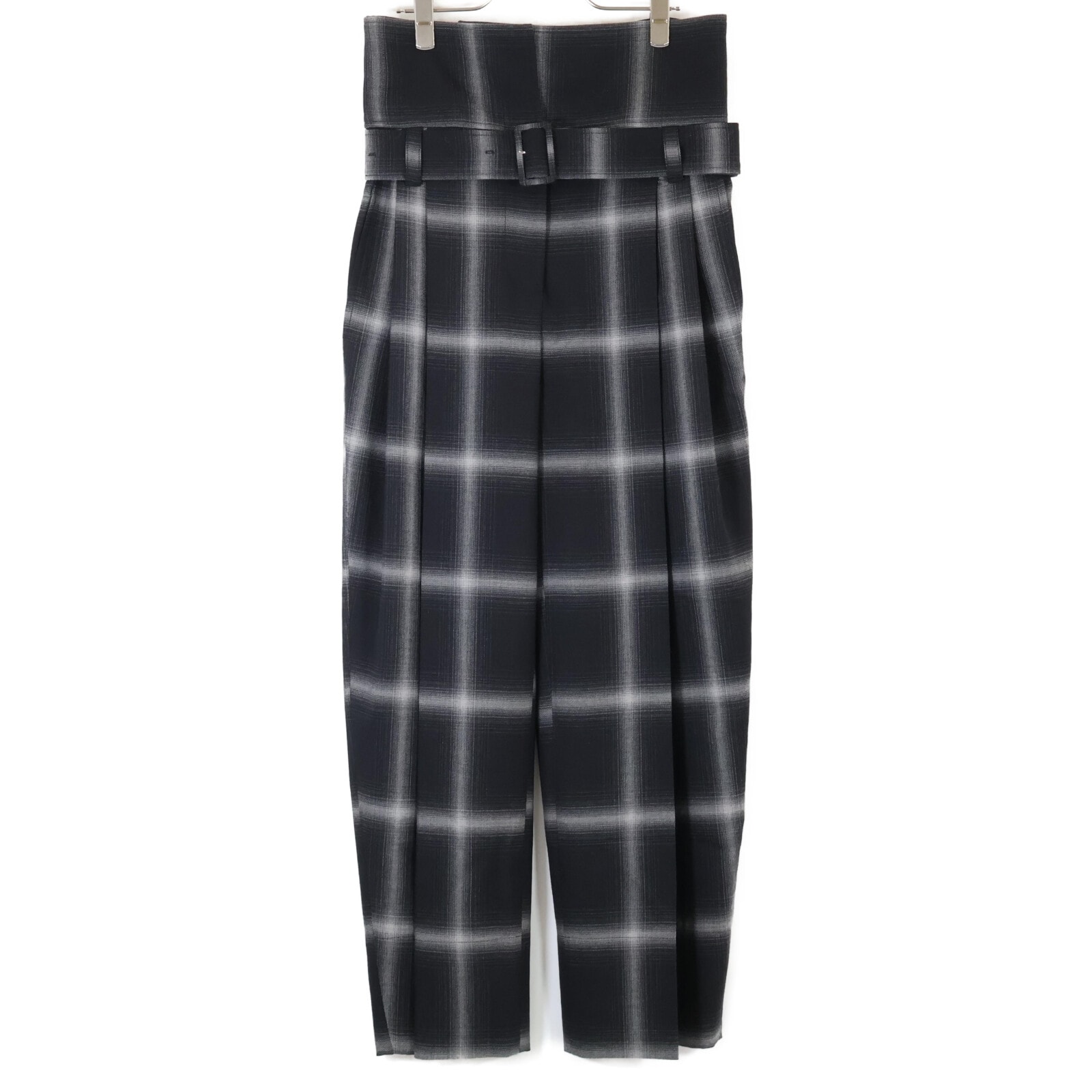 ステラマッカートニー 【美品】602383 Harley オンブレチェック ハイウエスト ワイドパンツ/ 34