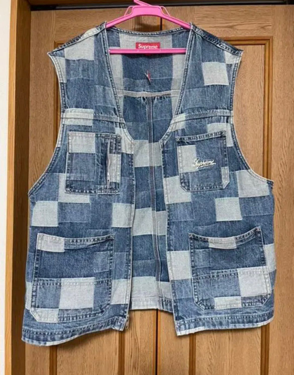 Supreme Patched Denim Vest "Blue"