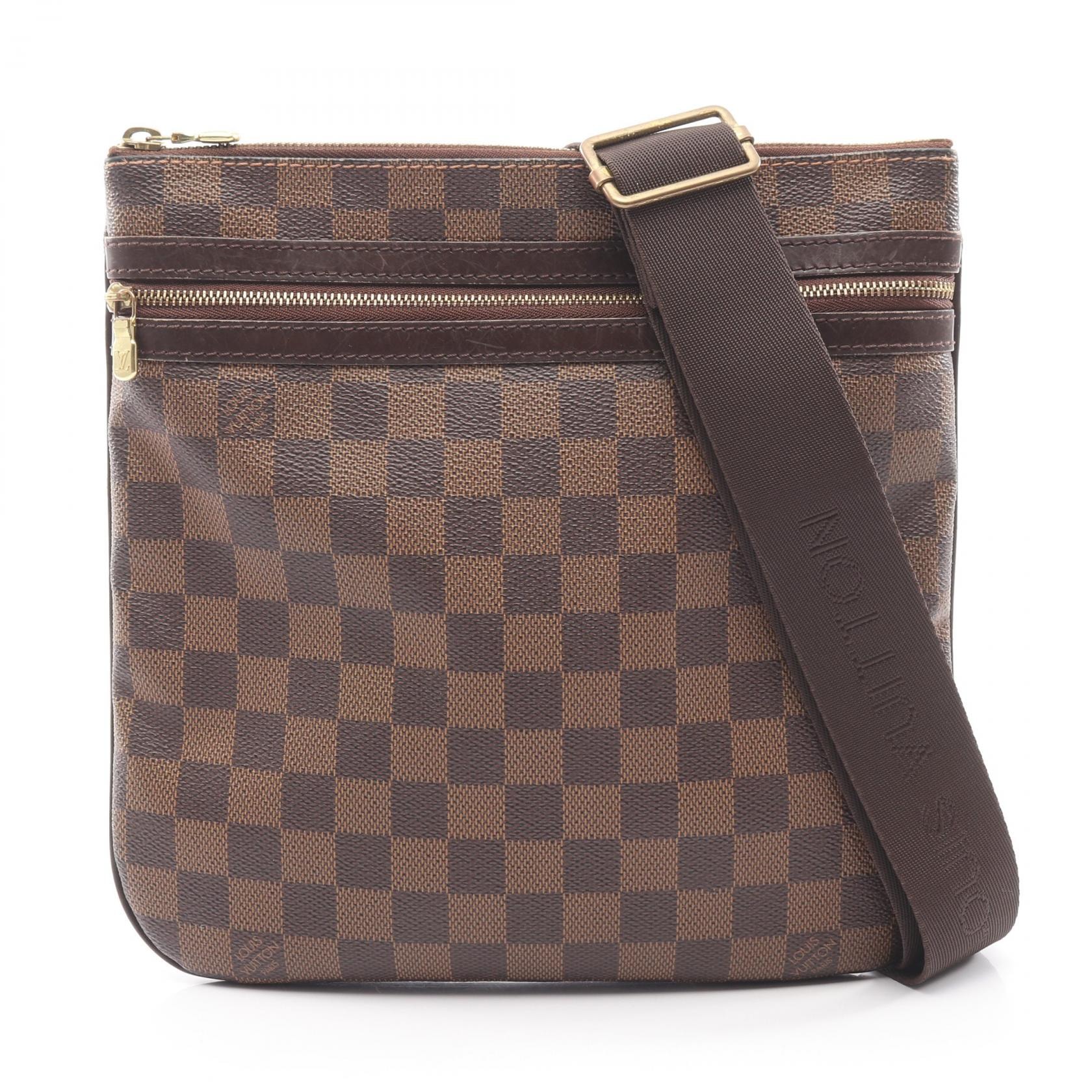 ルイ・ヴィトン LOUIS VUITTON ポシェット ボスフォール ショルダーバッグ バッグ PVCコーティングキャンバス レザー ダミエ エベヌ レディース ブラウン系 N51111 【中古】