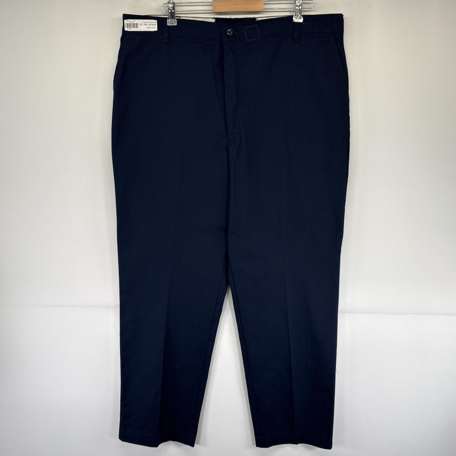 古着 レッドキャップ RED KAP ワークパンツ ワンポイントロゴ 長ズボン チノパン 作業着 センタープレス w42 L32  ネイビー メンズ