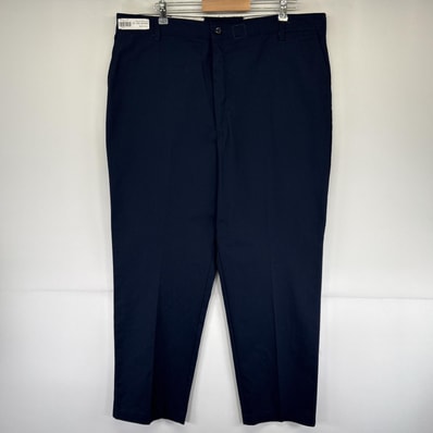 古着 レッドキャップ RED KAP ワークパンツ ワンポイントロゴ 長ズボン チノパン 作業着 センタープレス w42 L32 ネイビー メンズ