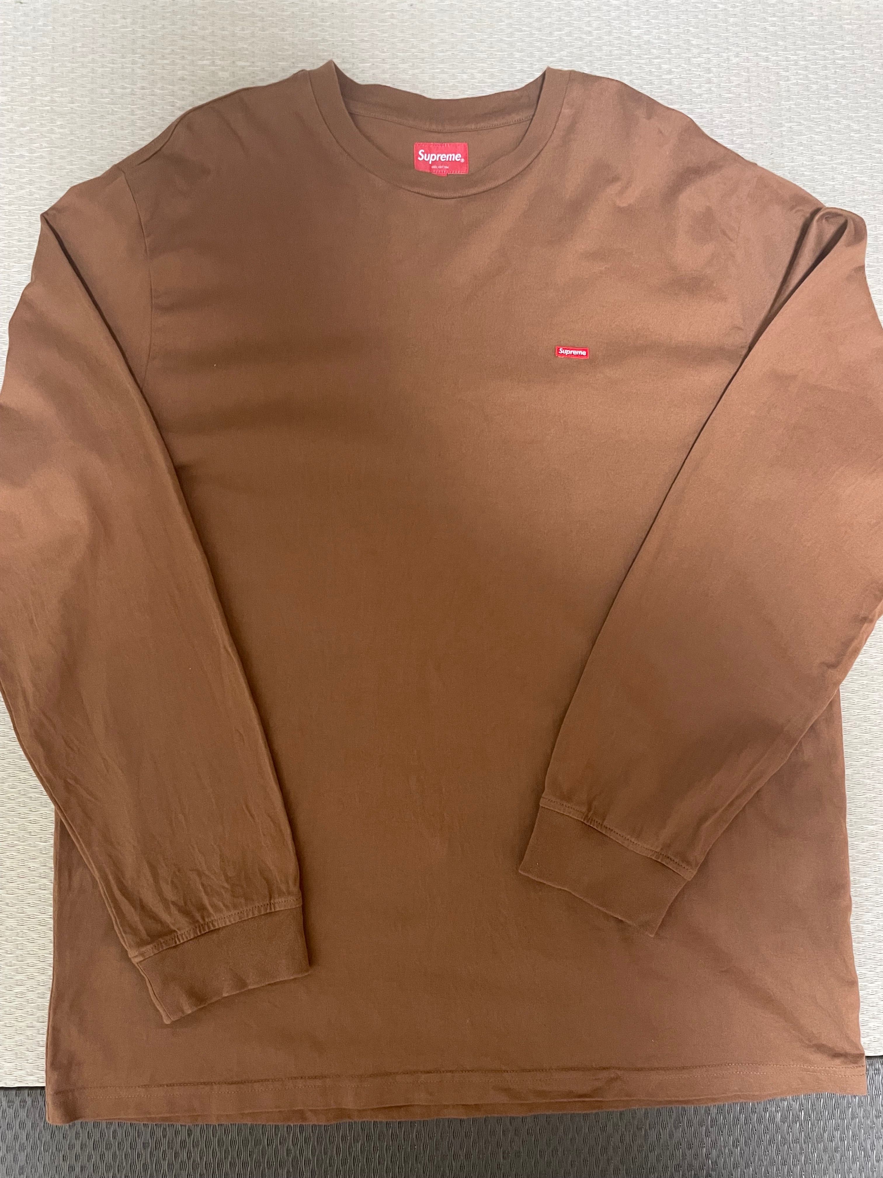 Supreme Small Box L/S Tee "Brown"(22SS)