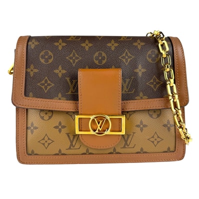 ルイ ヴィトン LOUIS VUITTON ショルダーバッグ 2wayバッグ モノグラム リバース ドーフィーヌ MM モノグラムキャンバス ブラウン ゴールド レディース M45958【中古】 z8655