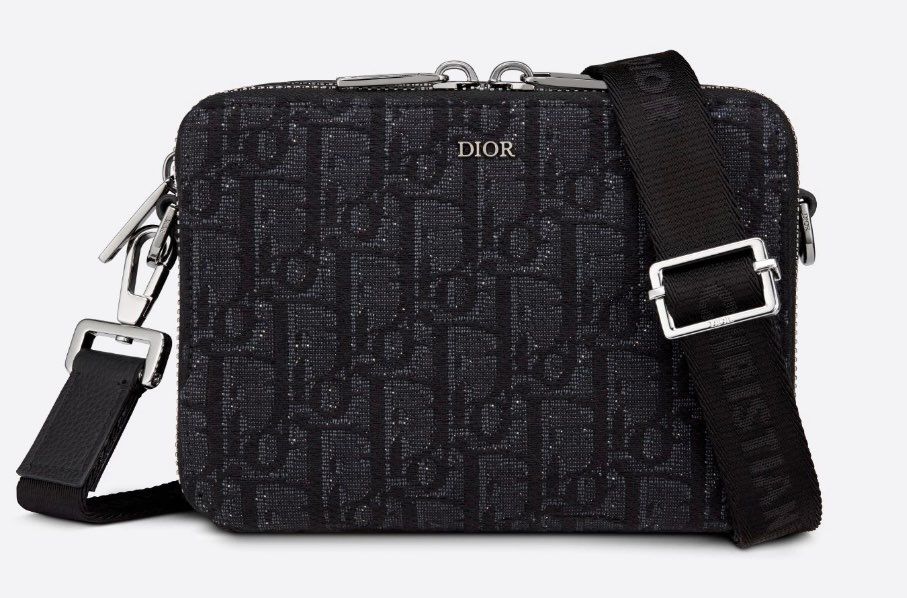 Dior Pouch With Shoulder Strap Dior Oblique Jacquard "Black"