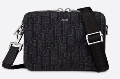 Dior Pouch With Shoulder Strap Dior Oblique Jacquard "Black"