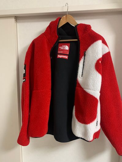 Supreme x The North Face S Logo Hooded Fleece Jacket "Red"