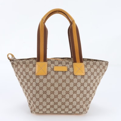 ■美品 グッチ GGキャンバス 131230 トート バッグ