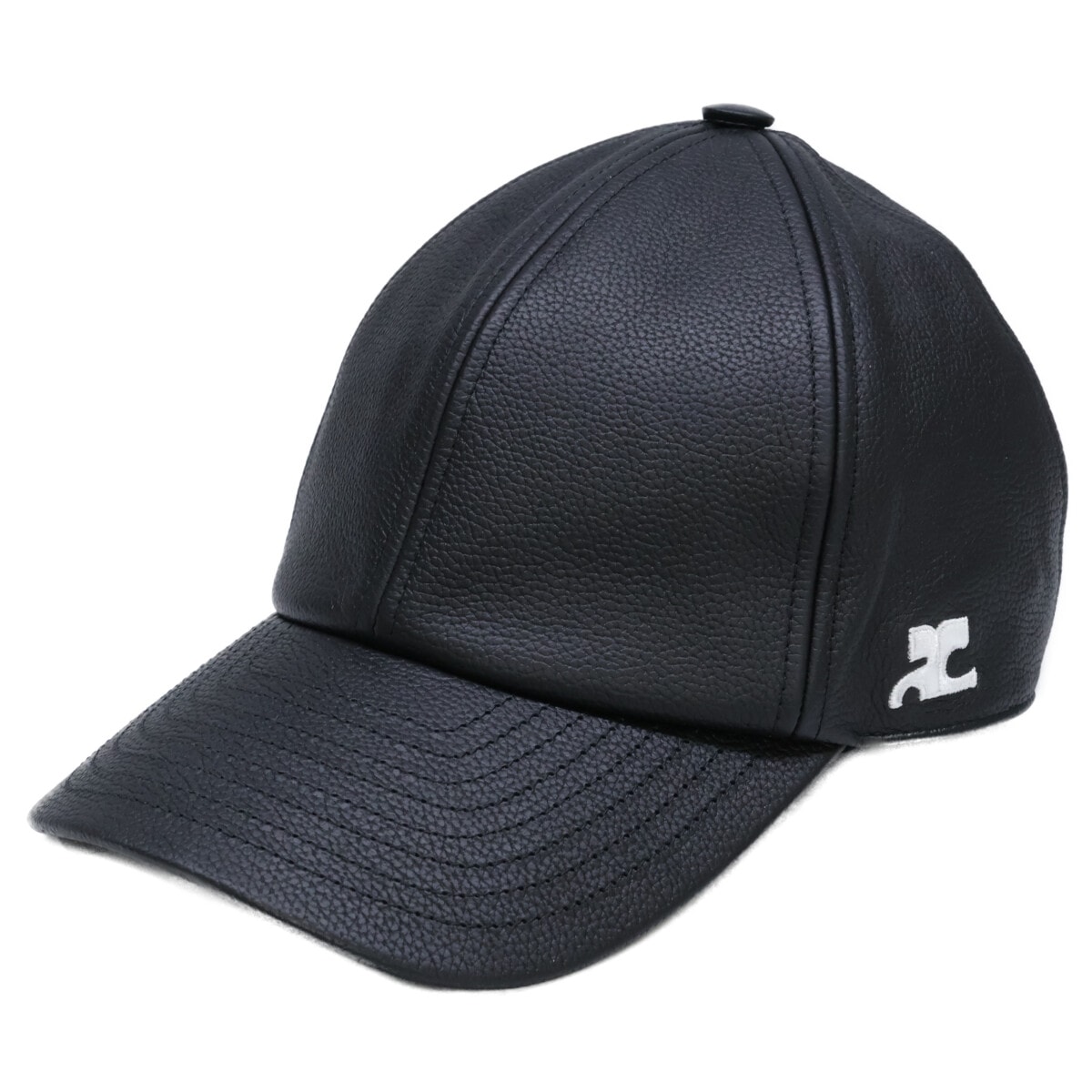 クレージュ 【美品】124ACT029CV00169999 カウレザー ロゴ刺繍 キャップ S