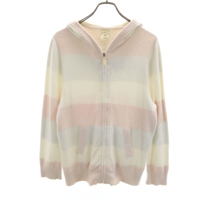 gelato pique ジェラートピケ ボーダー柄 長袖 ルームウェア F ピンク系 ふわもこ