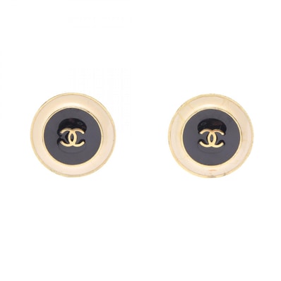 シャネル CHANEL ココマーク サークル 95P イヤリング ジュエリー GP(ゴールドメッキ) レディース ゴールド系 / ブラック系 / ホワイト系 【中古】