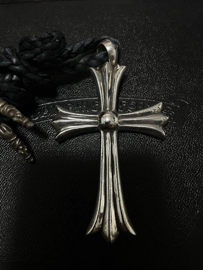 Chrome Hearts Large CH Cross Pendant with Plane Bail "Silver"