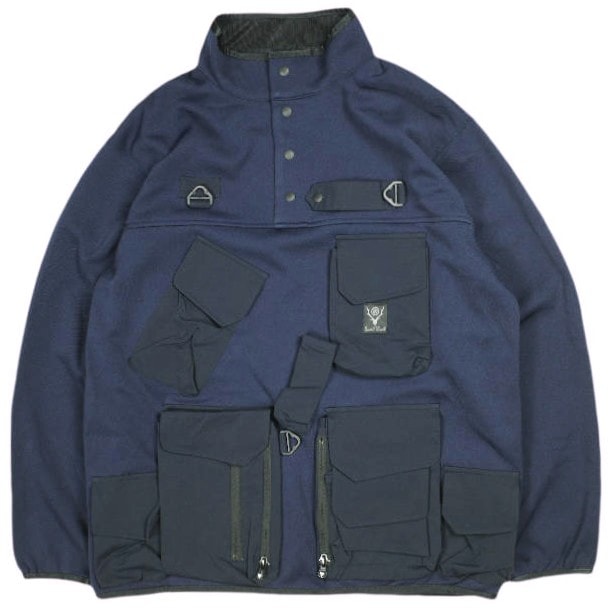 South2 West8 サウスツーウェストエイト S2W8 23SS 日本製 Tenkara Trout Pullover Jacket - Poly Smooth テンカラトラウトプルオーバージャケット ポリスムース MR823 S NAVY アウター