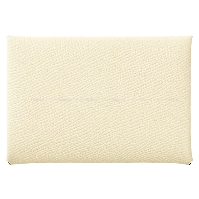 HERMES エルメス カードケース カルヴィ デュオ ヴェルソ ナタ/ジョーヌプッサン エプソン シルバー金具 Z刻印 新品未使用