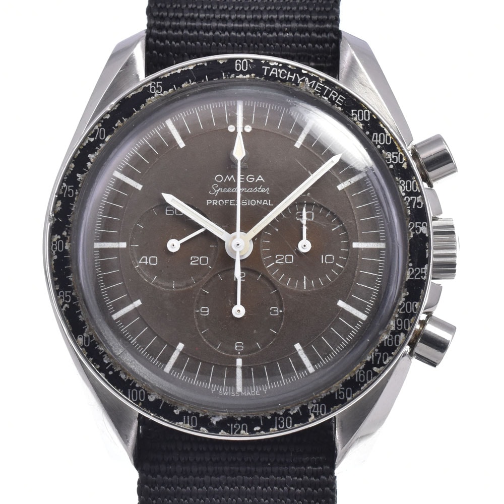 オメガ OMEGA 105.012-65 ヴィンテージ スピードマスター4th トロピカルダイヤル Cal.861 下がりr ブラウン 手巻き メンズ 腕時計 Q#148788