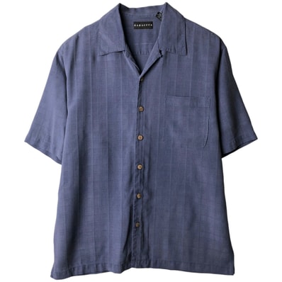 古着 BARACUTA 半袖 オープンカラー シルクシャツ ボックスシャツ メンズM相当/eaa639322