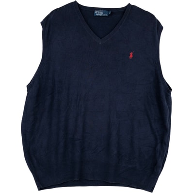 古着 ラルフローレン Ralph Lauren POLO by Ralph Lauren Vネック ニットベスト メンズXL相当/rab181081