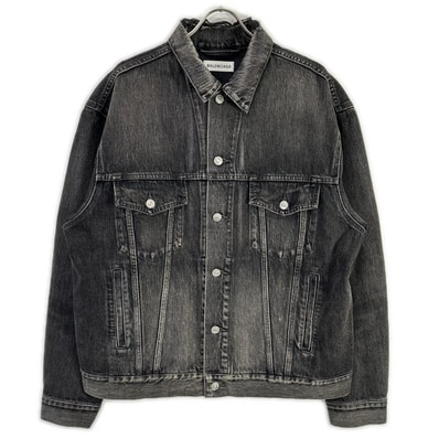 バレンシアガ 529177 18AW バックロゴ デニムジャケット 40