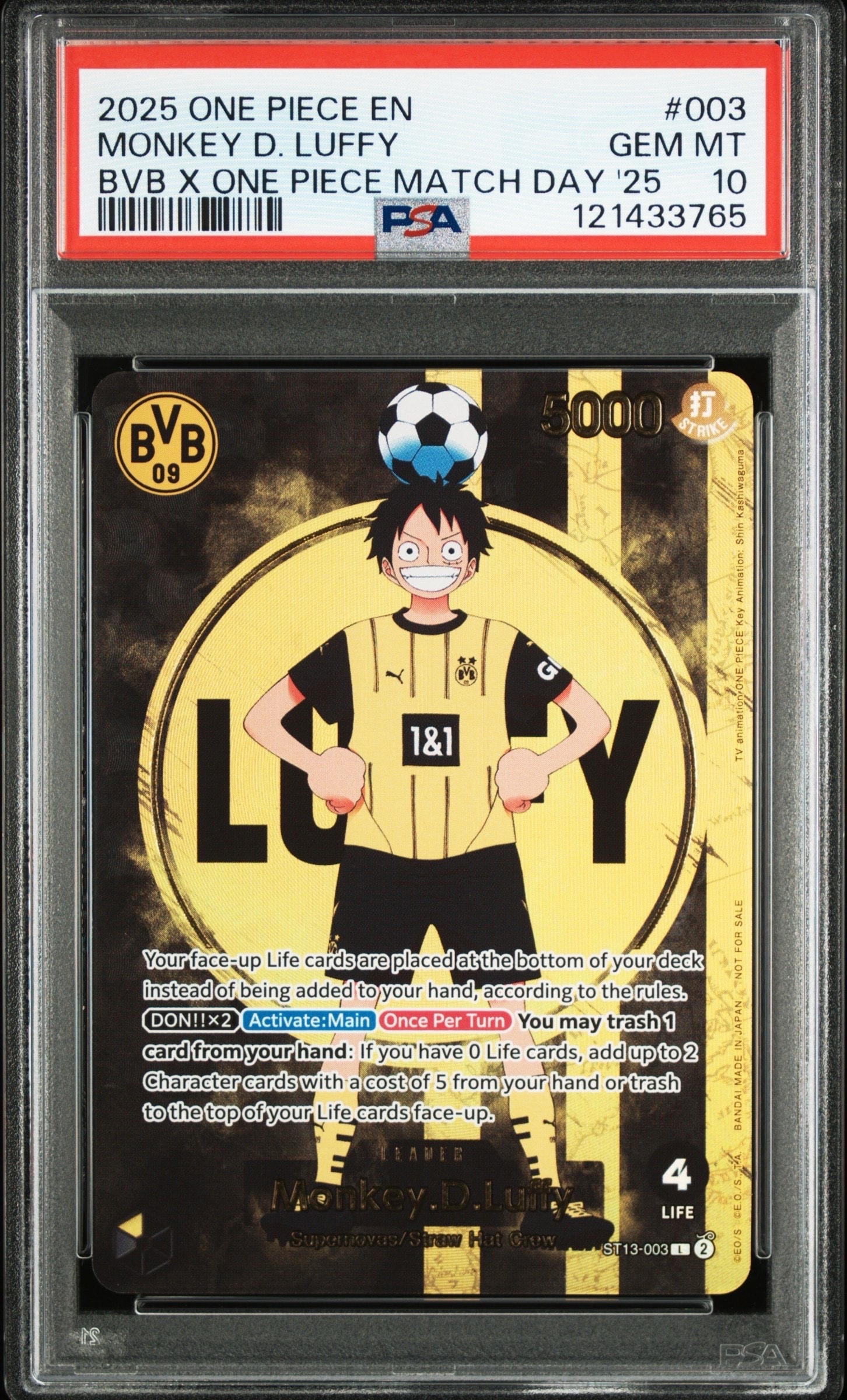 モンキー・D・ルフィ L [ST13-003]【英語版】(プロモーションカード「ボルシアドルトムント × ONE PIECE マッチデー 2025」)